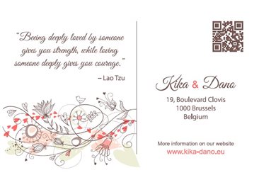 The back of the invitation